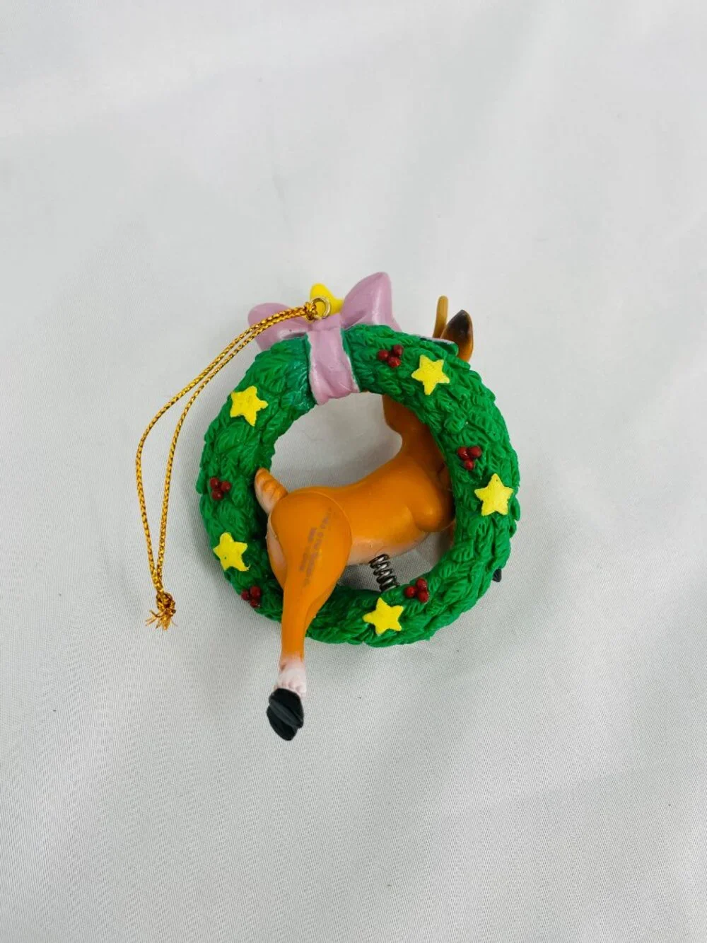Vintage Y2K 1998 Rudolph the Red-Nosed Reindeer Christmas Ornament Wreath